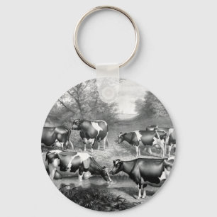 Holstein fresian cows fresian cows key ring