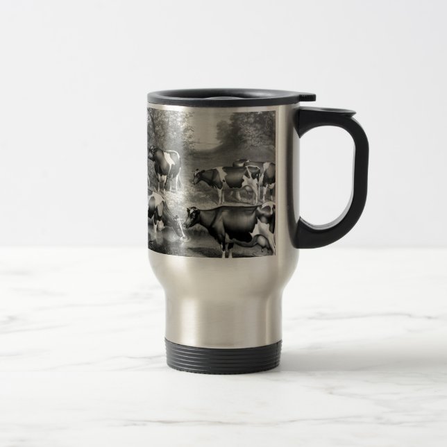 Holstein fresian cows fresian cows travel mug (Right)
