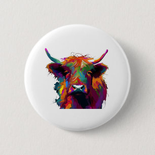 Holstein Friesian Cow - Cute Cow - Gift For Cow Lo 6 Cm Round Badge