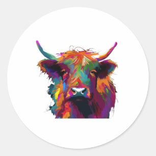 Holstein Friesian Cow - Cute Cow - Gift For Cow Lo Classic Round Sticker