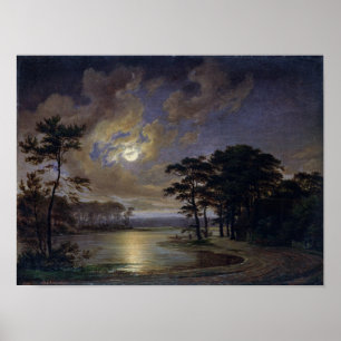 Holstein Sea - Moonlight, 1847 Poster