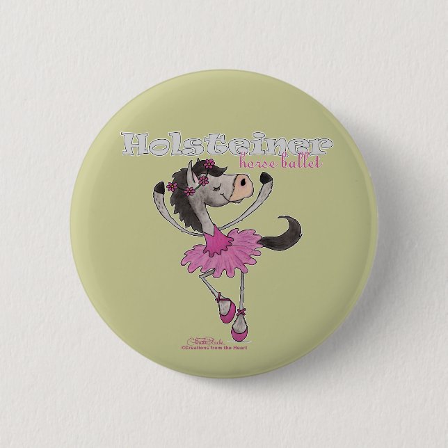 Holsteiner Horse Ballet 6 Cm Round Badge (Front)