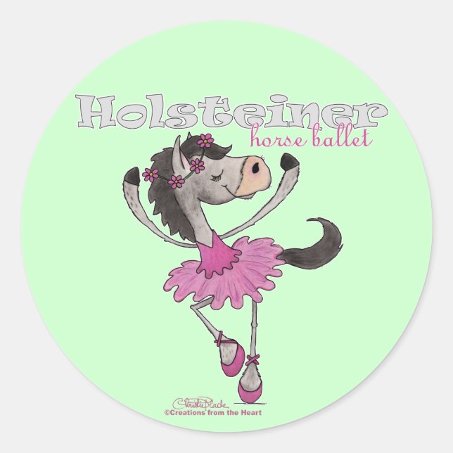 Holsteiner Horse Ballet Classic Round Sticker (Front)