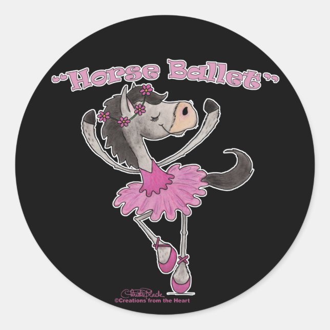 Holsteiner Horse Ballet Classic Round Sticker (Front)