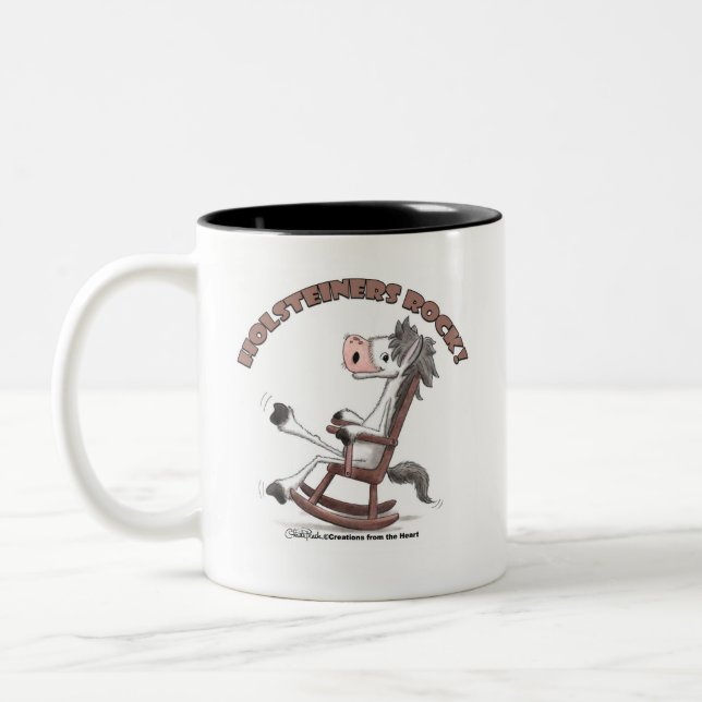 Holsteiners Rock! Two-Tone Coffee Mug (Left)