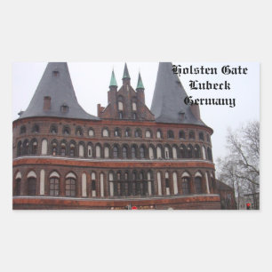 Holsten Gate -  Lubeck Germany Rectangular Sticker
