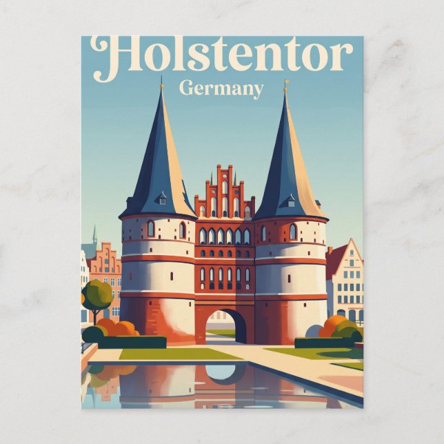 Holstentor (Holst Gate), Lübeck Germany Postcard (Front)