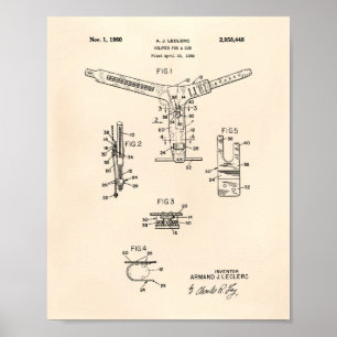 Holster For A Gun 1960 Patent Art - Old Peper Poster