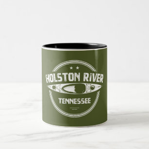 Holston River Tennessee Kayaking Two-Tone Coffee Mug