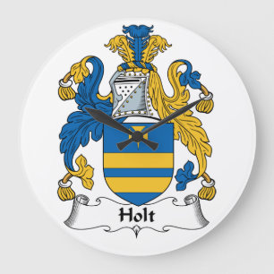 Holt Family Crest Large Clock