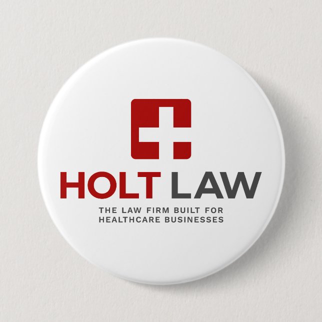 Holt Law Round Button Pin (Front)