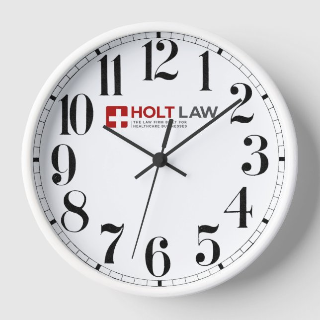 Holt Law Wall Clock (Red) (Front)