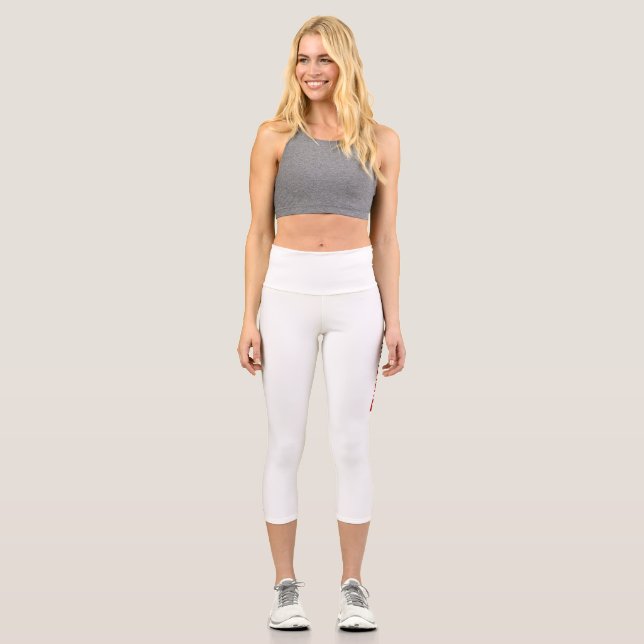 Holt Law White Capri Leggings (Front)