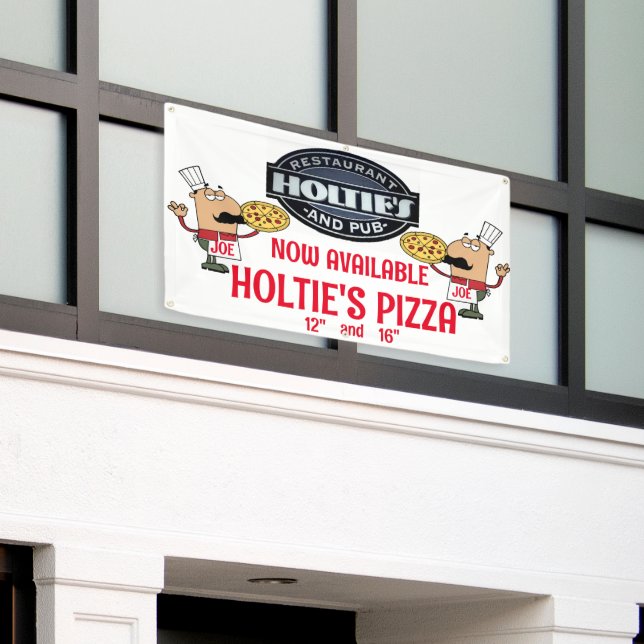 HOLTIES PIZZA BANNER (Outside Building)