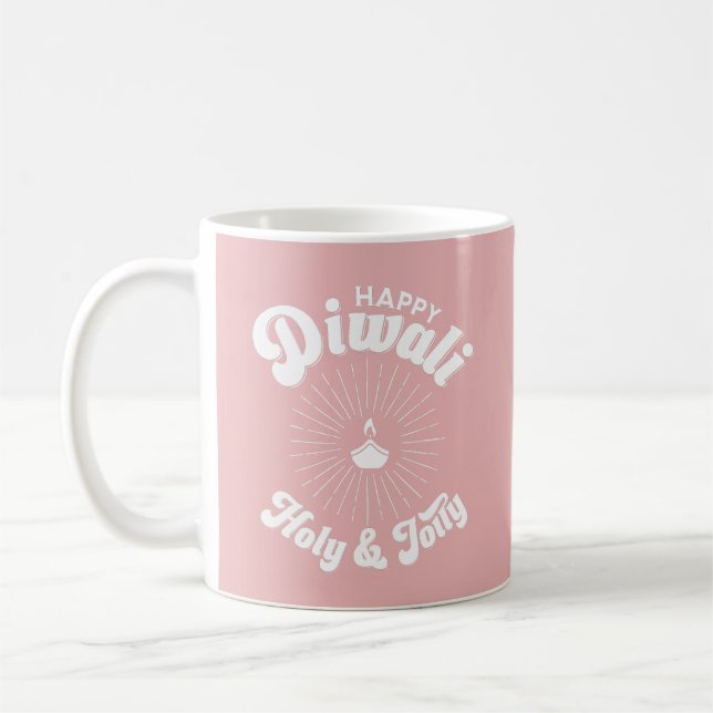 Holy and Jolly Diwali gifting Coffee Mug (Left)