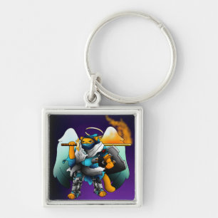 Holy Angel Knight Cat Key Ring