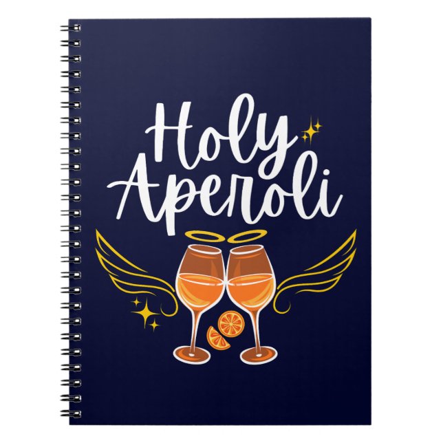 Holy Aperoli Witty Trendy Aperol Spritz Statement Notebook (Front)