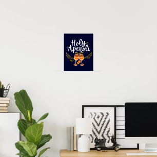 Holy Aperoli Witty Trendy Aperol Spritz Statement Poster