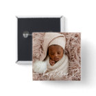 Holy Baptism Elegant Modern Chic Heart Baby Photo