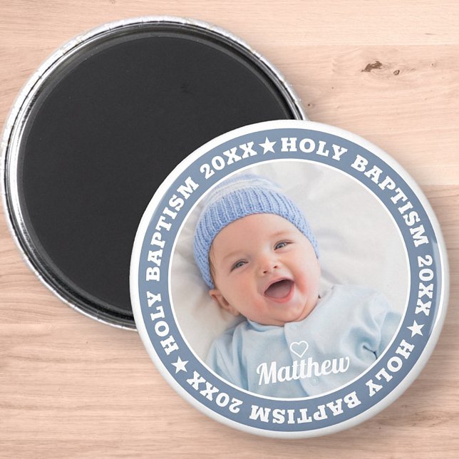Holy Baptism Modern Custom Photo Magnet (Creator Uploaded)