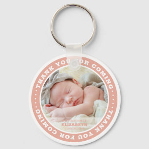 Holy Baptism Modern Simple Custom Photo Favour Key Ring