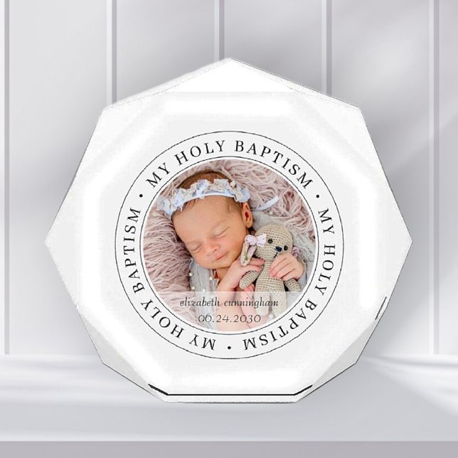 Holy Baptism Simple Frame Modern Custom Photo (Creator Uploaded)