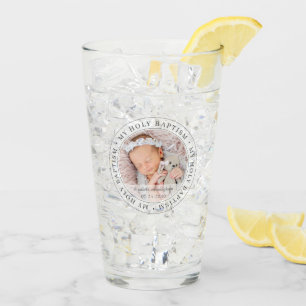 Holy Baptism Simple Frame Modern Custom Photo Glass