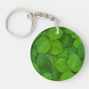 Holy Basil Tulsi Green Mint Leaves Key Ring
