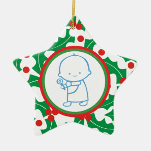 Holy Berry Baby’s 1st Christmas Custom Ornament