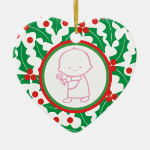 Holy Berry Baby’s 1st Christmas Custom Ornament