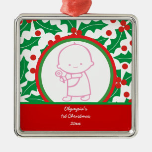 Holy Berry Baby’s 1st Christmas Custom Ornament
