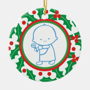 Holy Berry Baby’s 1st Christmas Custom Ornament