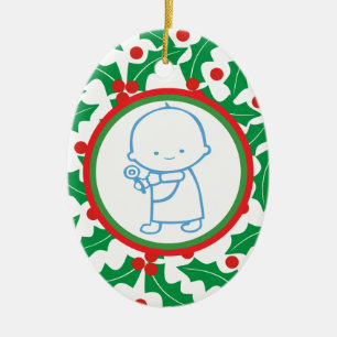 Holy Berry Baby’s 1st Christmas Custom Ornament