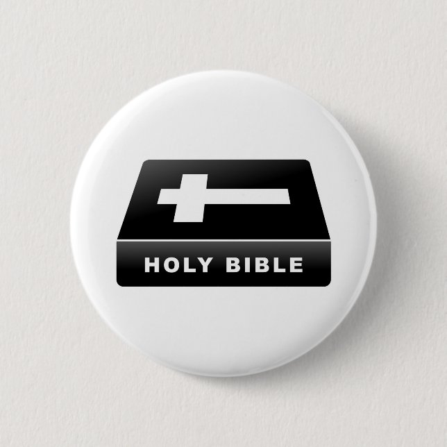 Holy Bible 6 Cm Round Badge (Front)