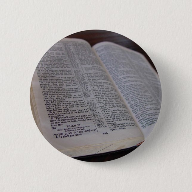 Holy Bible 6 Cm Round Badge (Front)