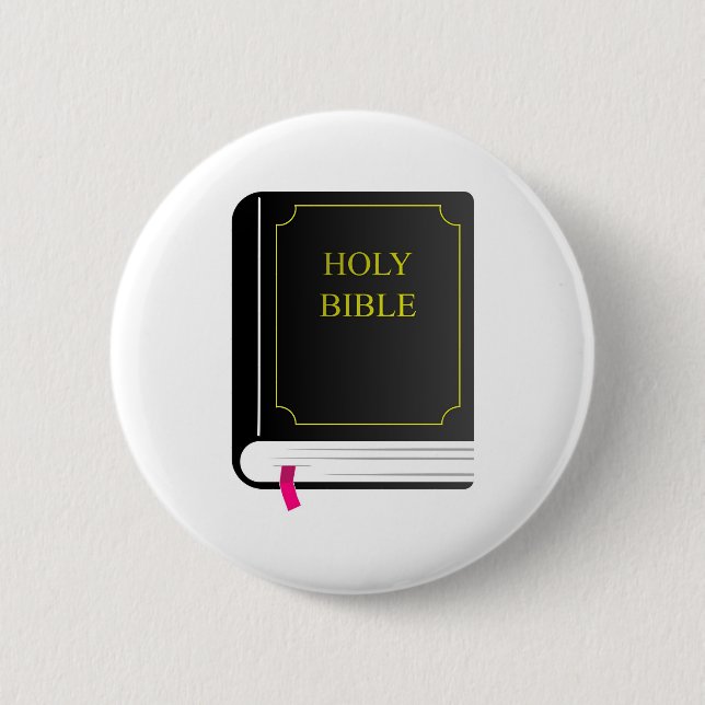 Holy Bible 6 Cm Round Badge (Front)