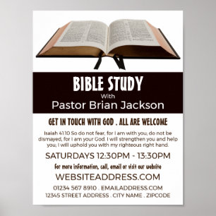 Holy Bible, Christian Bible Class Advert Poster
