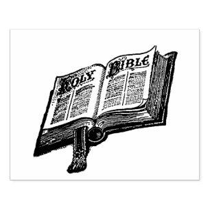 Holy Bible Christian Catholic Scripture Rubber Stamp