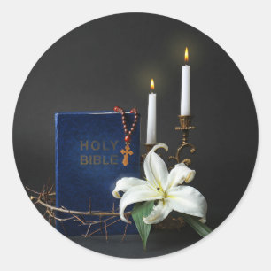 Holy Bible Classic Round Sticker