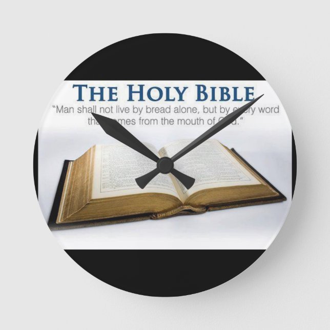 Holy Bible Round Clock (Front)
