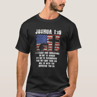 Holy Bible Verse Patriotic Christian Gift USA Flag T-Shirt