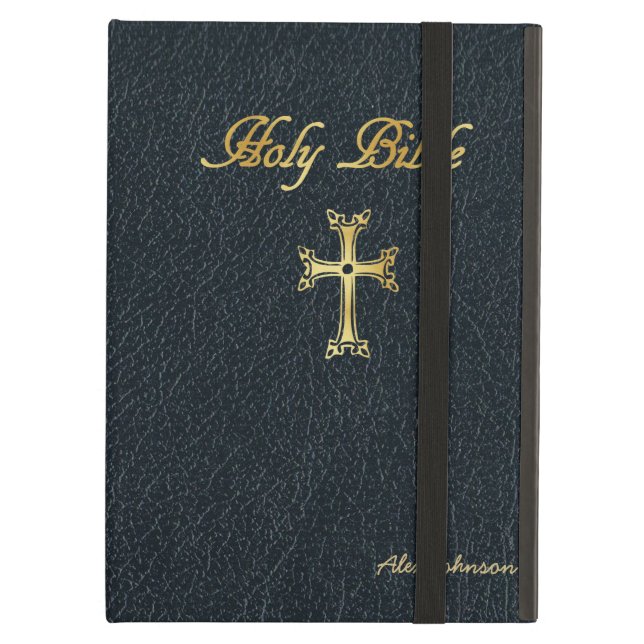 Holy Bible with faux leather Cover For iPad Air (Front Closed)