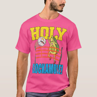 Holy Blockamole Funny Cute Volleyball Block Avocad T-Shirt
