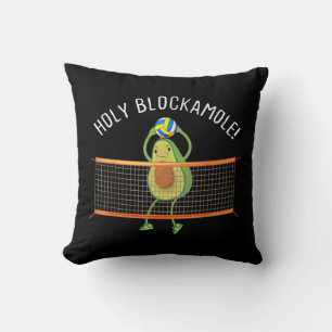 Holy Blockamole Volleyball Cute Fun Cushion