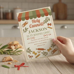 Holy Cannoli! First Birthday  Invitation