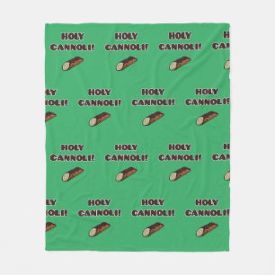Holy Cannoli Funny Food Italian Fleece Blanket