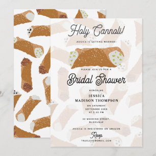 Holy Cannoli Funny Italian Bridal Shower Invitation