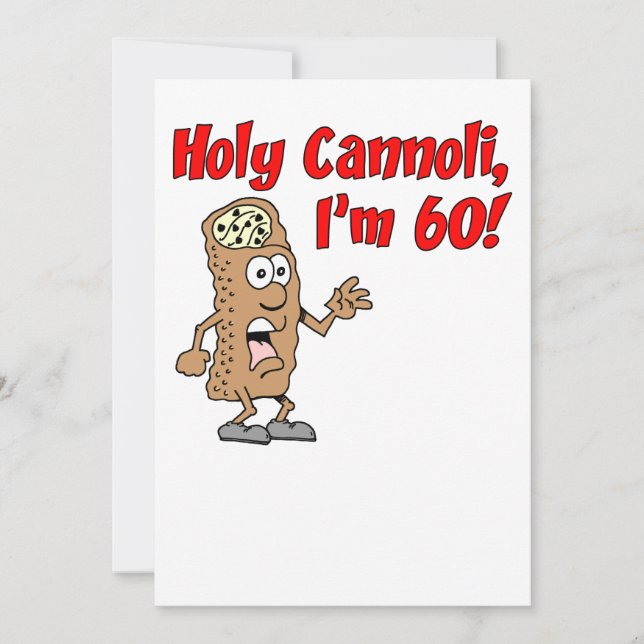 Holy Cannoli I'm 60 Invite (Front)