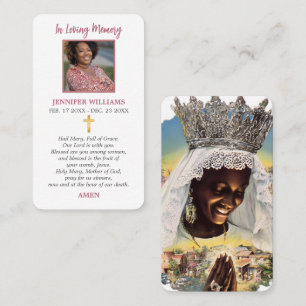 Holy Card African Virgin Mary Holy Mother of God