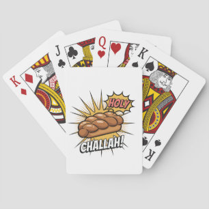 Holy Challah Funny Jewish Hanukkah Jew  Playing Cards